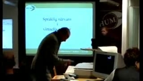 Thumbnail for 030422 Örnberg &amp; Blomberg: &quot;Språklig närvaro i virtuella miljöer och spelforskning, spelkulturer och spelrelaterad fanfiktion&quot;