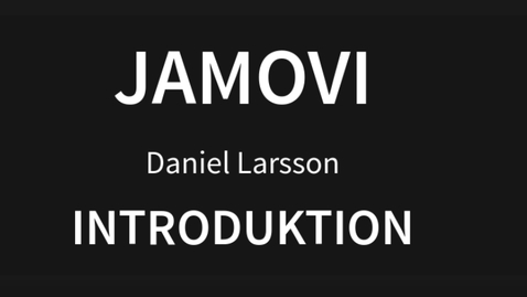 Thumbnail for Introduktion till jamovi
