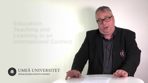 Thumbnail for Education: Teaching and Learning in an International Context