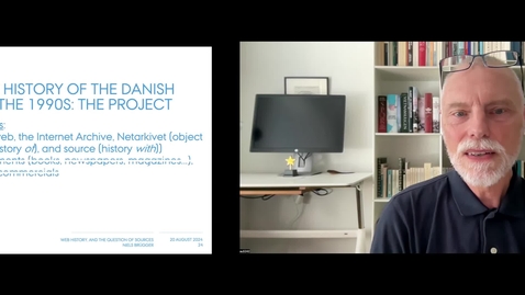 Thumbnail for 240820 Brügger: &quot;Web history, and the question of sources&quot;