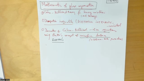 Thumbnail for Mathematics of phase separation. A look on derivations of  Cahn-Hilliard-like equations