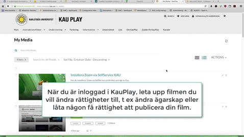 Thumbnail for Collaboration  – ändra ägare på filmer eller lägg till ” Co - editors och  Co - Publishers&quot;