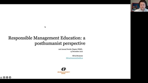 Thumbnail for Silvia Bruzzone - Responsible management education: a posthumanist perspective