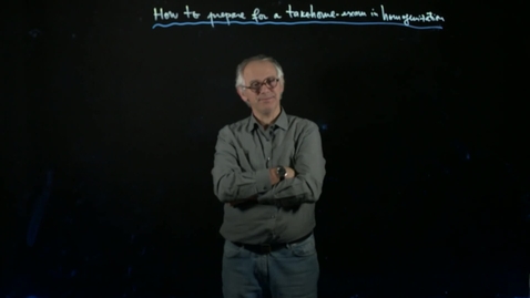 Thumbnail for How to prepare for a take-home exam in homogenization