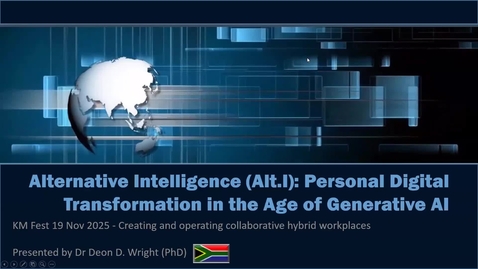 Thumbnail for Knowledge Management Festival Day1  Deon