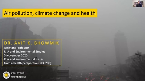 Thumbnail for RHG 200 - Lecture 3.3 - Air pollution, climate change and health