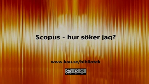 Thumbnail for Scopus - hur söker jag?