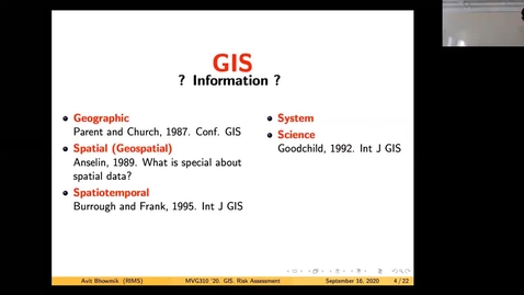 Thumbnail for MVG310 2020 Autumn GIS Day 2