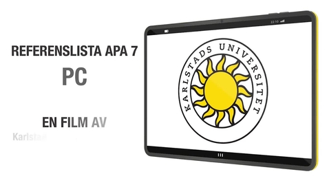 Thumbnail for APA 7 | Referenslista | Word för PC
