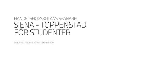 Thumbnail for Handelshögskolans studenter i Siena