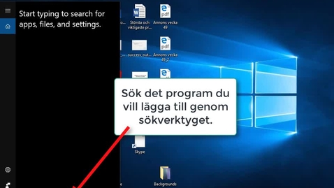 Thumbnail for Fäst program i aktivitetsfältet - Pin to taskbar
