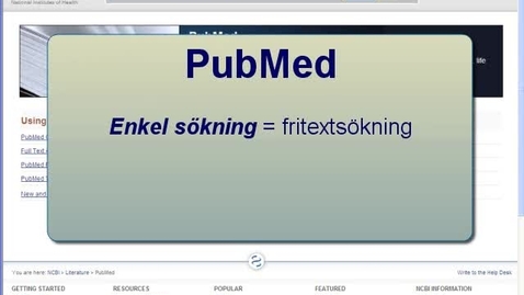 Thumbnail for PubMed - enkel sökning
