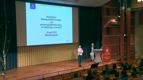 Thumbnail for Introduktion till dataskyddsförordningen och personuppgiftsbehandling vid Göteborgs universitet