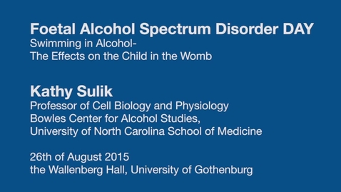 Thumbnail for Swimming in Alcohol - the Effects on the Child in the Womb