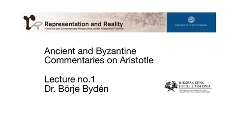 Thumbnail for Ancient and Byzantine Commentaries on Aristotle