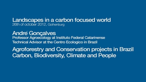 Thumbnail for Agroforestry and conversation projects in Brazil, carbon, biodiversity, climate and people