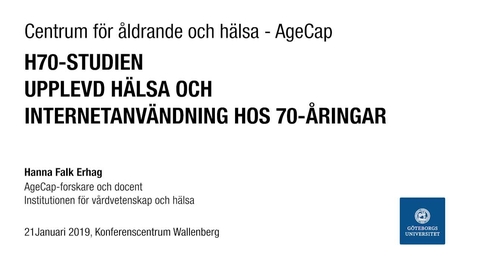 Thumbnail for Upplevd hälsa och internetanvändning hos 70-åringar