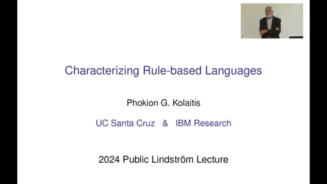 Thumbnail for The Lindström Lecture 2024: Phokion Kolaitis