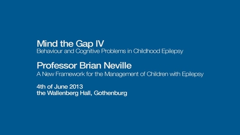 Thumbnail for A New Framework for the Management of Children with Epilepsy