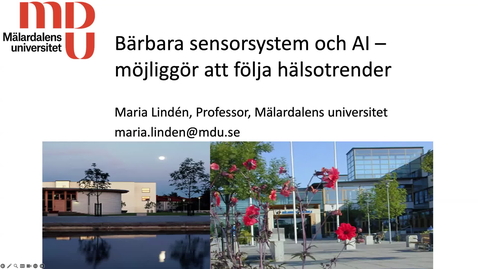 Thumbnail for Bärbara sensorsystem och AI – möjliggör att följa hälsotrender