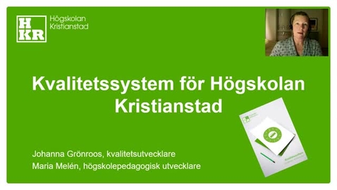 Thumbnail for Kvalitetssystem för Högskolan Kristianstad