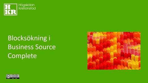 Thumbnail for Blocksökning i Business Source Complete