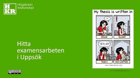 Thumbnail for Hitta examensarbeten i Uppsök