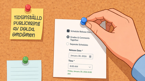 Thumbnail for Tidsinställd publicering av dolda betyg