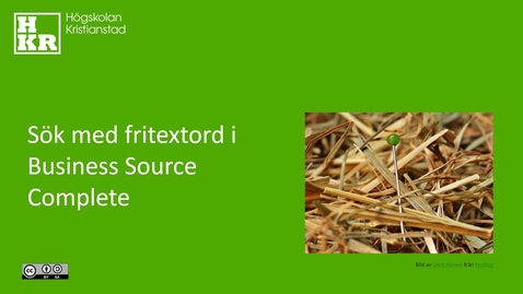 Thumbnail for Söka med fritextord i Business Source Complete