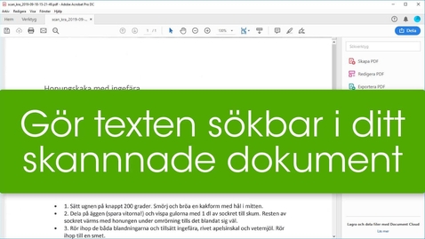 Thumbnail for Gör texten sökbar i ditt skannade dokument