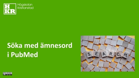 Thumbnail for Söka på ämnesord i PubMed