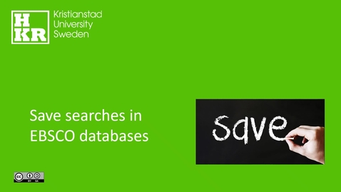 Thumbnail for Save searches in EBSCO databases