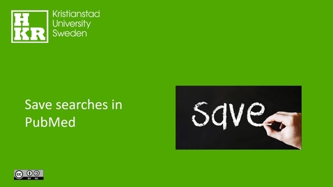 Thumbnail for Save searches in PubMed
