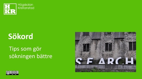 Thumbnail for Sökord