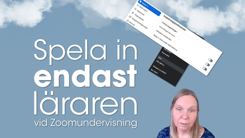 Thumbnail for Spela in Zoomundervisning utan att studenterna syns
