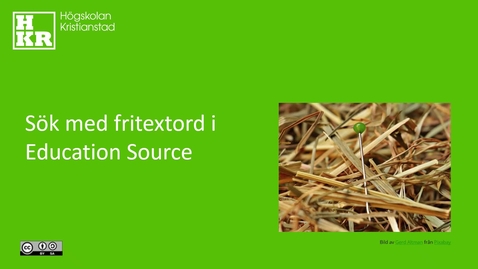 Thumbnail for Söka med fritextord i Education Source