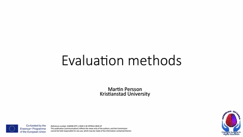 Thumbnail for Evaluation methods