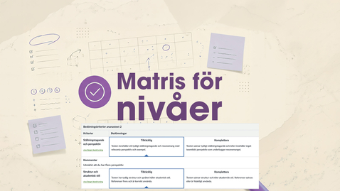 Thumbnail for Matriser i Canvas - Matris för nivåer (utan poäng)