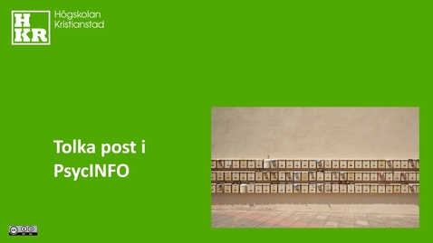 Thumbnail for Tolka post i PsycINFO