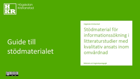 Thumbnail for Använda stödmaterialet