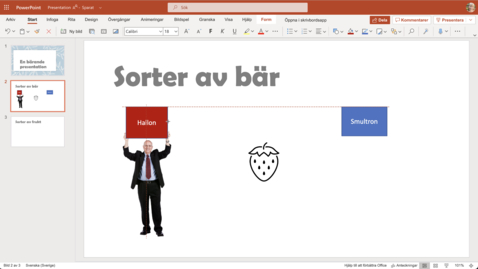 Thumbnail for Jobba i en presentation delad via OneDrive