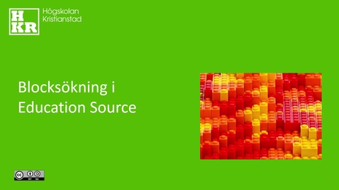 Thumbnail for Blocksökning i Education Source