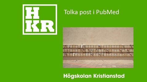 Thumbnail for Tolka post i PubMed