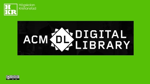 Thumbnail for Söka i ACM Digital Library