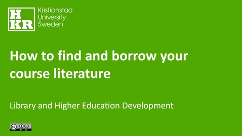 Thumbnail for How to find and borrow your course literature