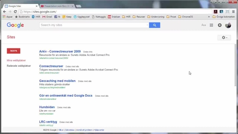 Thumbnail for Intro till Google Sites