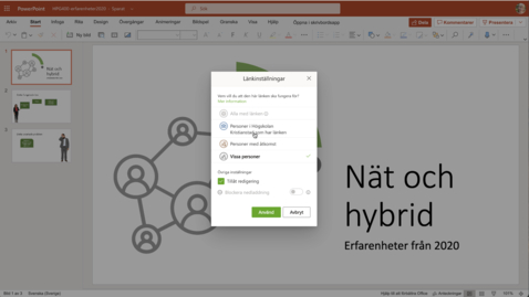Thumbnail for Dela filer för samarbete via OneDrive