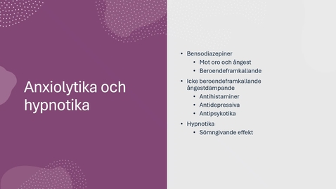 Thumbnail for Anxiolytika och hypnotika