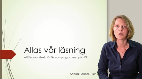 Thumbnail for Allas vår läsning - att läsa facktext