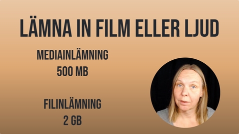 Thumbnail for Lämna in film eller ljud